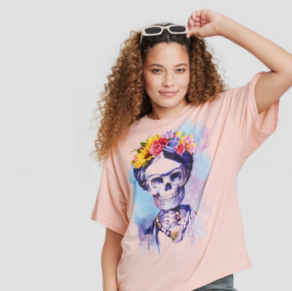 Women's Dia De Los Muertos Frida Short - Picture 1 of 8
